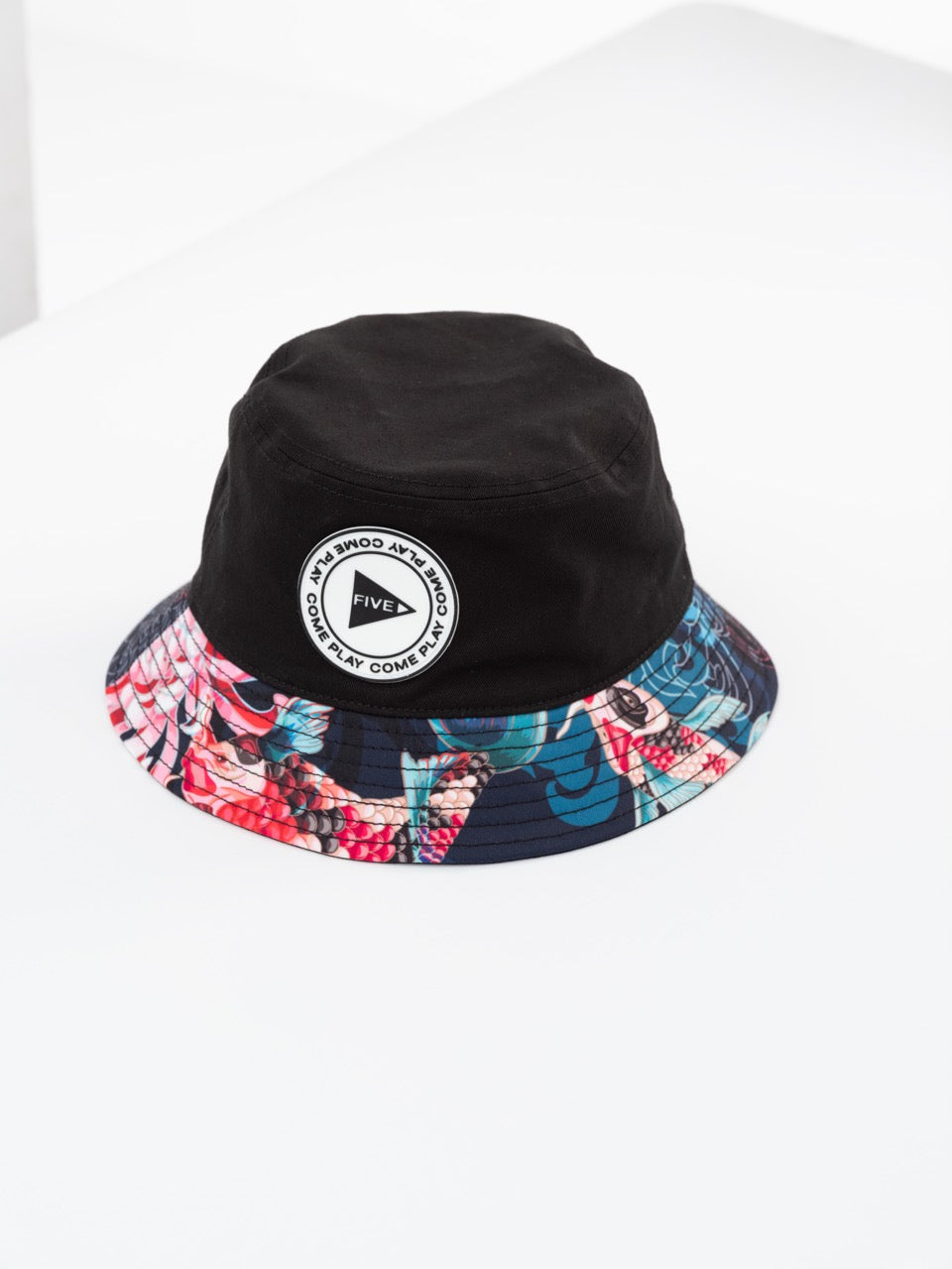 Floral Bucket Hat - Black