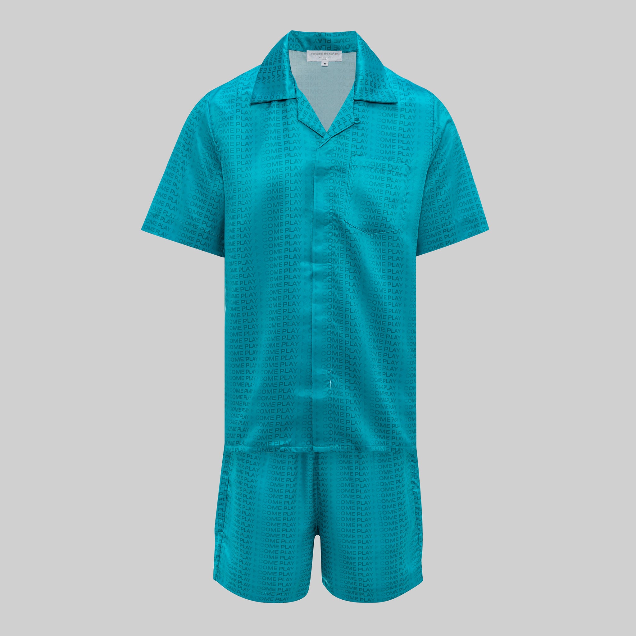 Come Play Satin Co-Ord Set - Blue