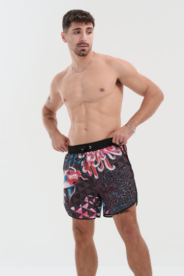 Koi Irezumi Swim Shorts - Black