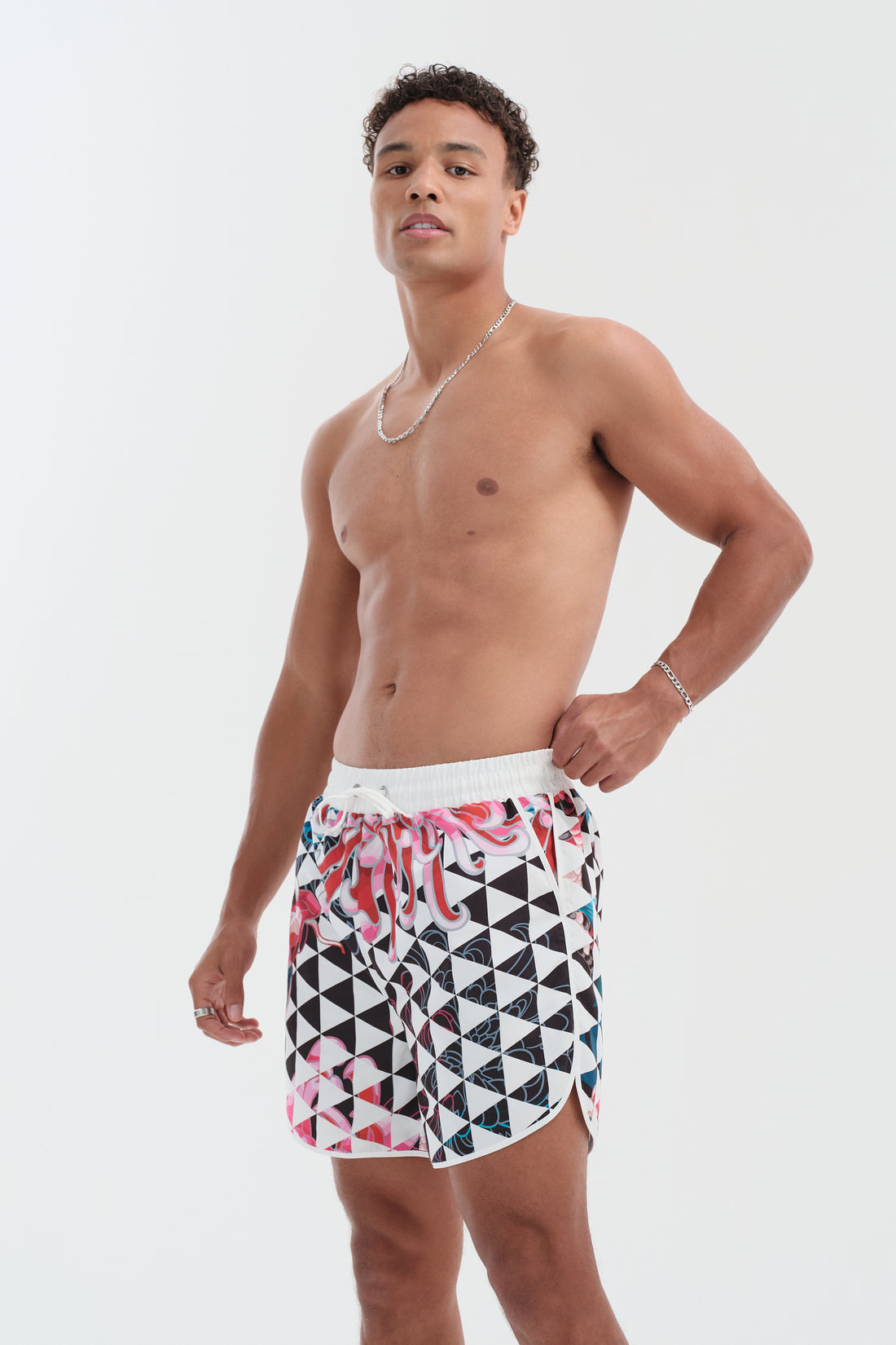 Koi Irezumi Swim Shorts - White