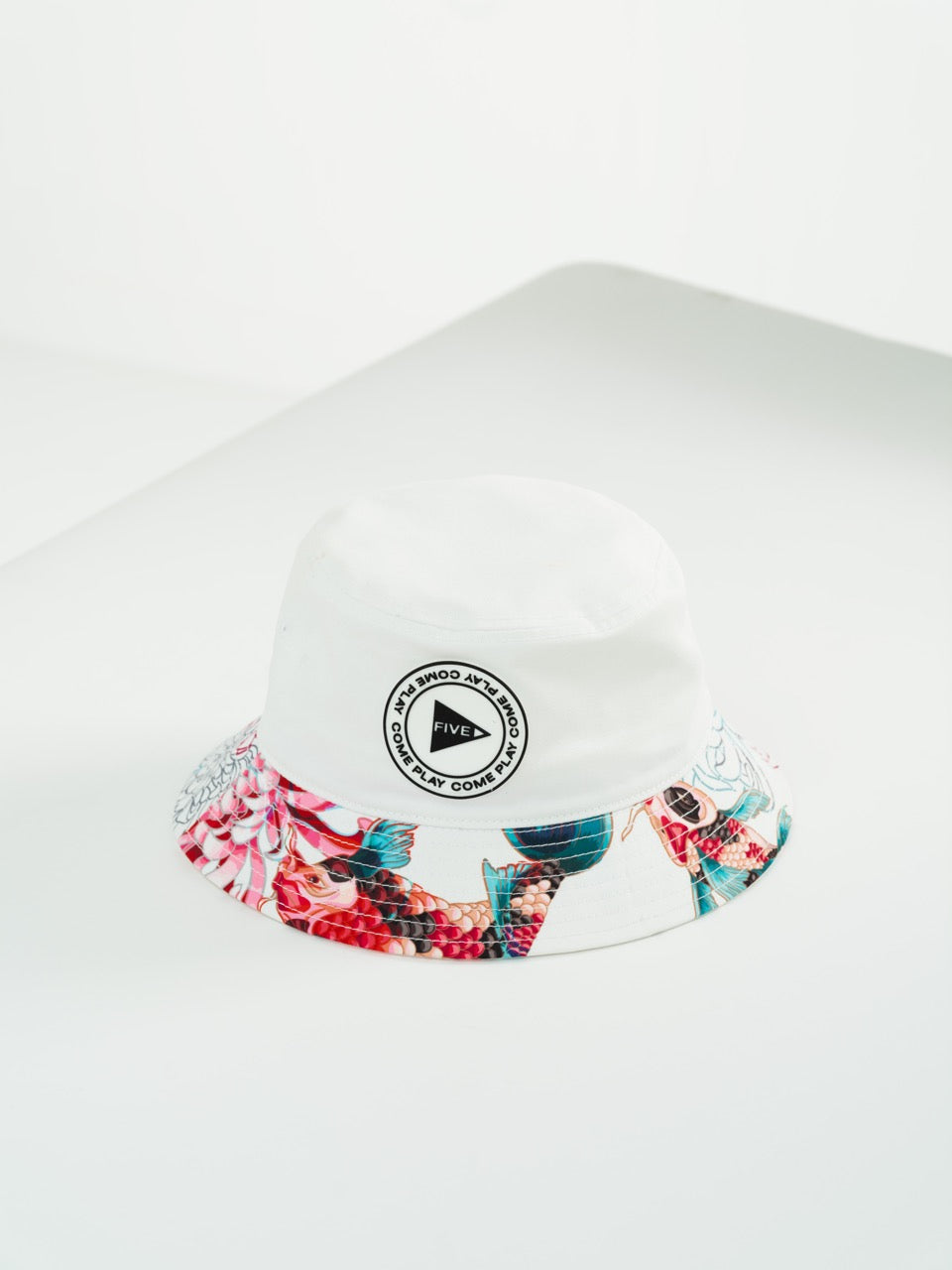 Floral Bucket Hat - White