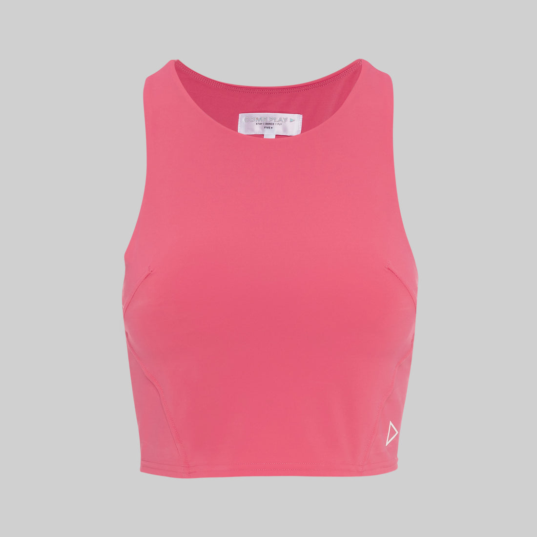 Racer Back Crop Top - Essential Motion Activewear - Coral Paradise