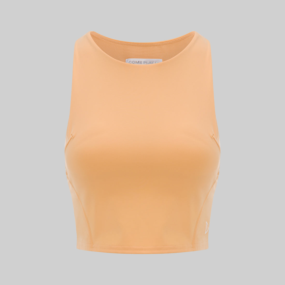 Racer Back Crop Top - Essential Motion Activewear - Peach Nectar