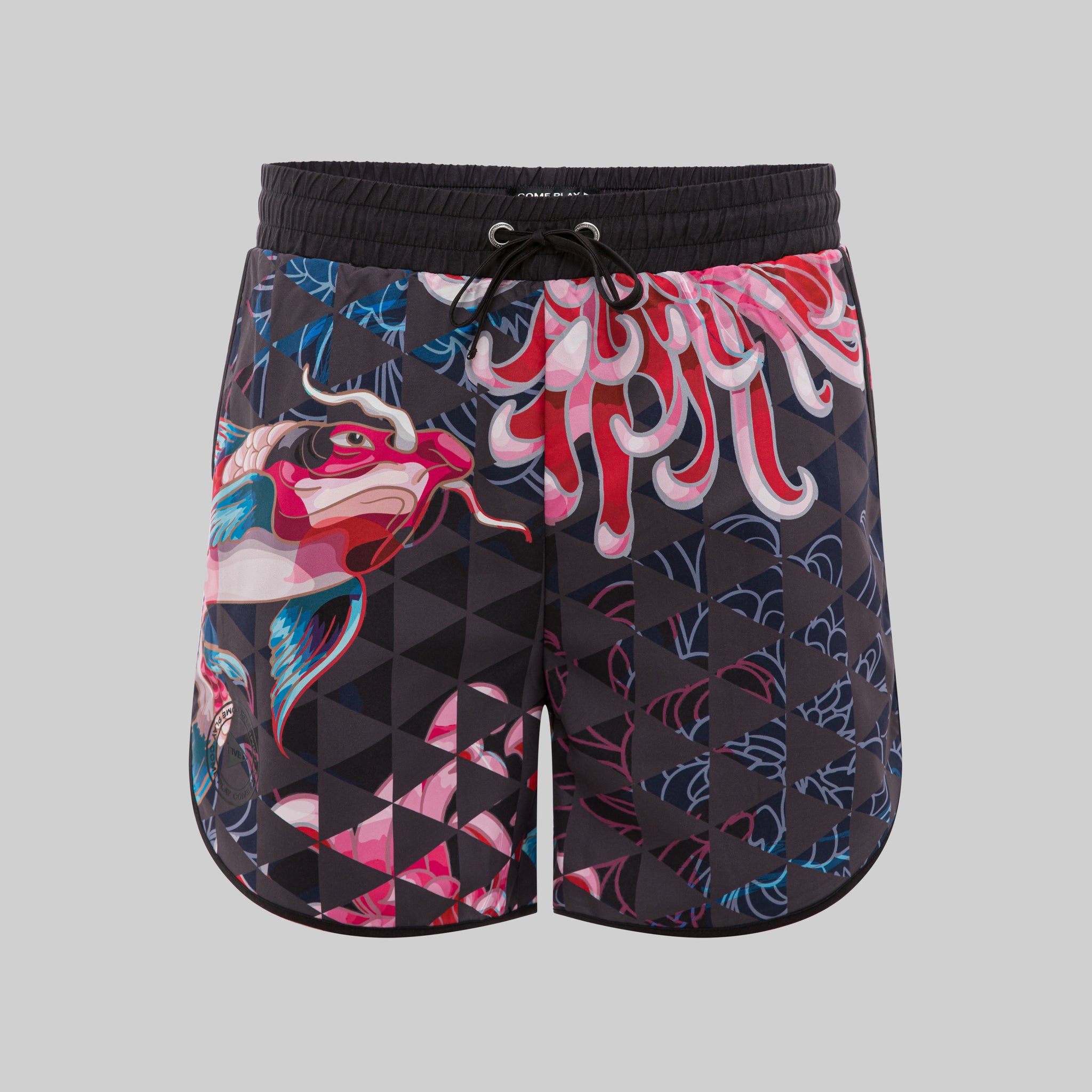 Koi Irezumi Swim Shorts - Black