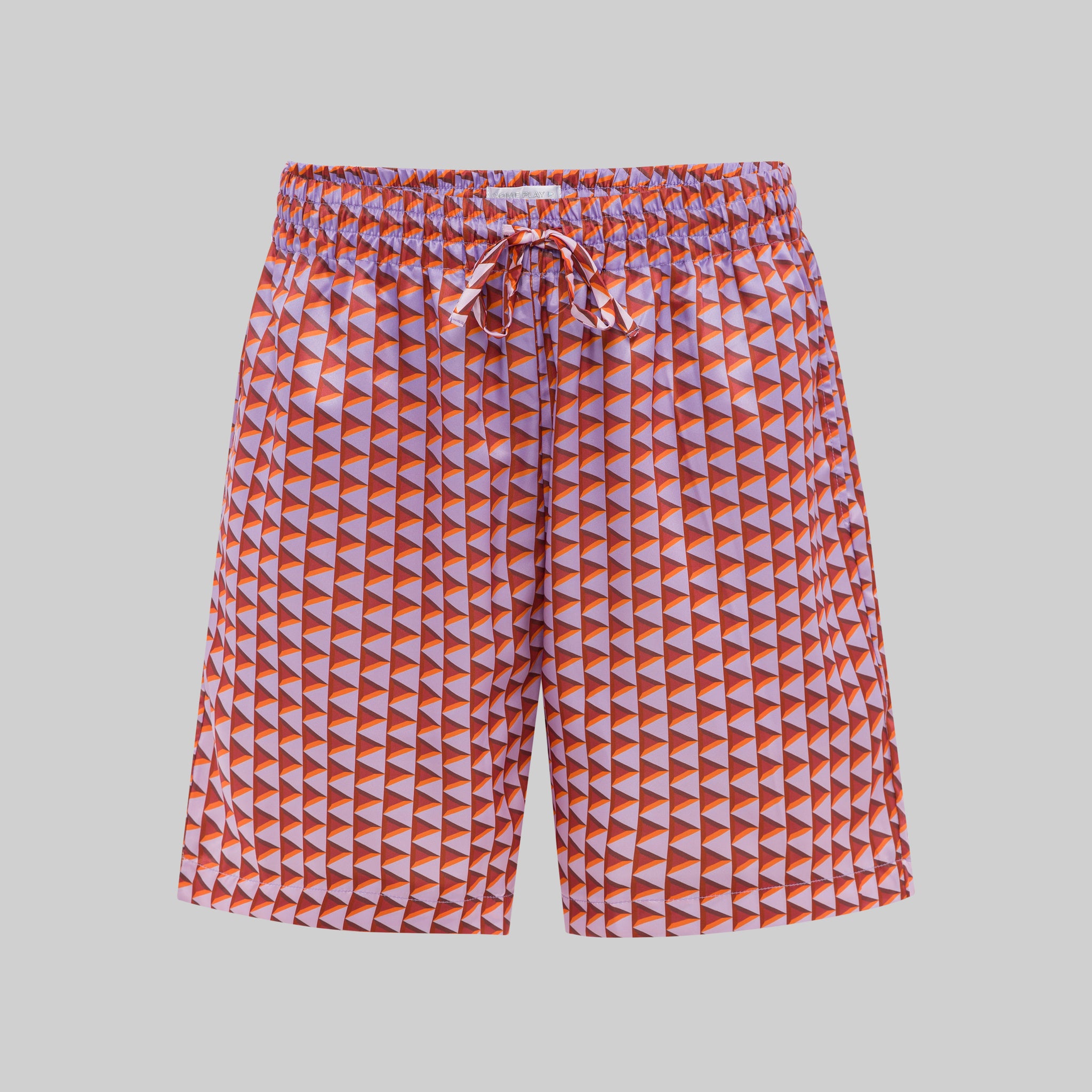 Signature Monogram Play Button Swim Shorts - Purple